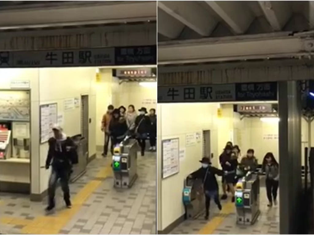 Video WNI diduga nembak tiket kereta cepat di Tokyo (TikTok/e9_ash)
