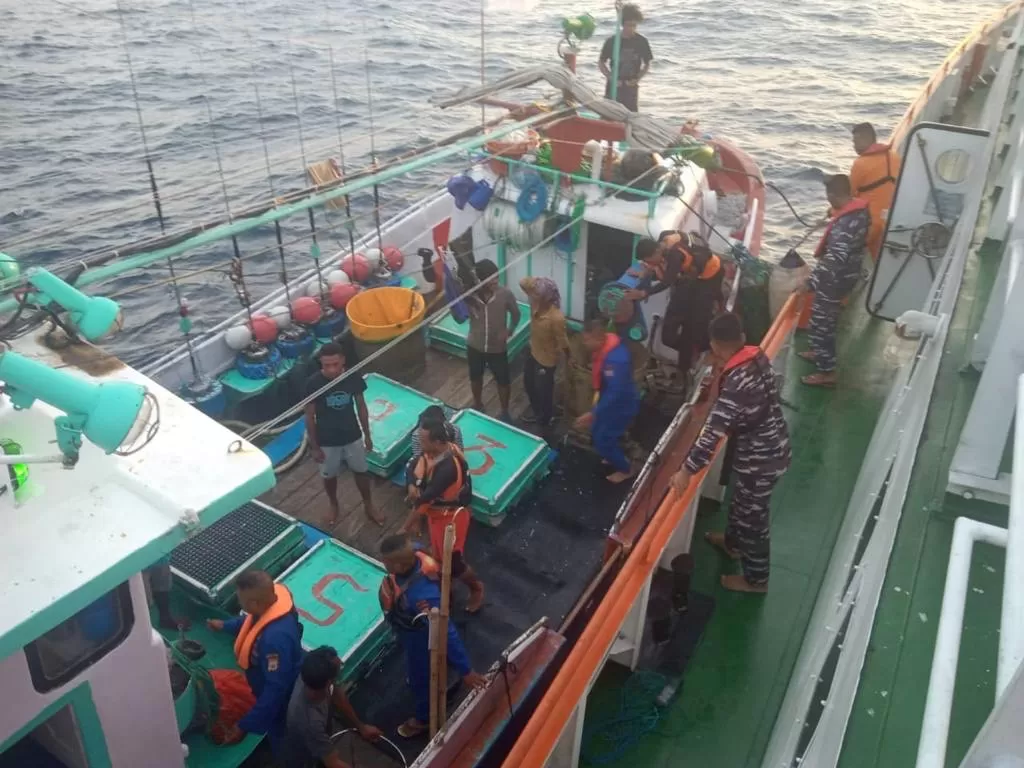 Speedboat yang menghilang di perairan Kesul, Maluku ditemukan. (Z Creators/Pasra Rukuwa)