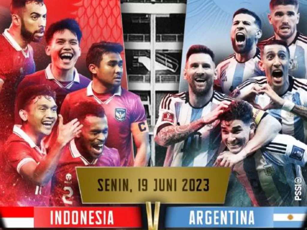 Poster laga Indonesia vs Argentina. (Dok. PSSI)