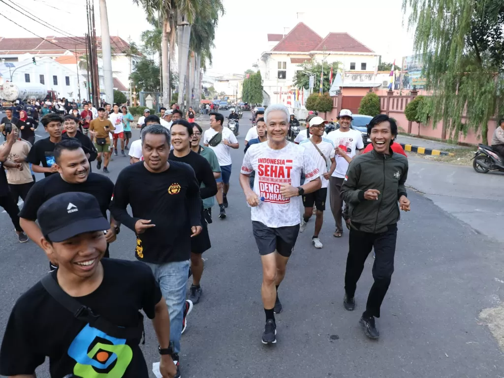 Bacapres PDIP, Ganjar Pranowo, lari pagi di Cirebon. (Dok. Ganjar Pranowo)