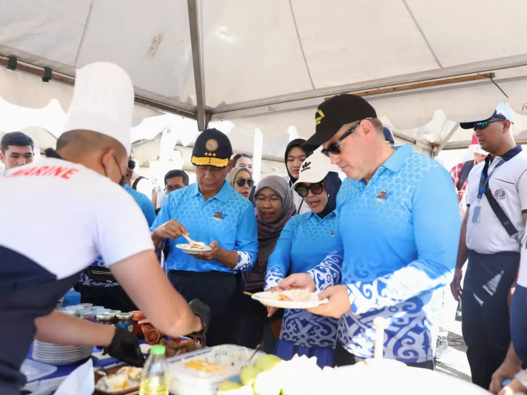 Coto Makassar dan aneka kuliner lokal mendunia di lomba masak MNEK 2023. (Z Creators/Sandi Witness)