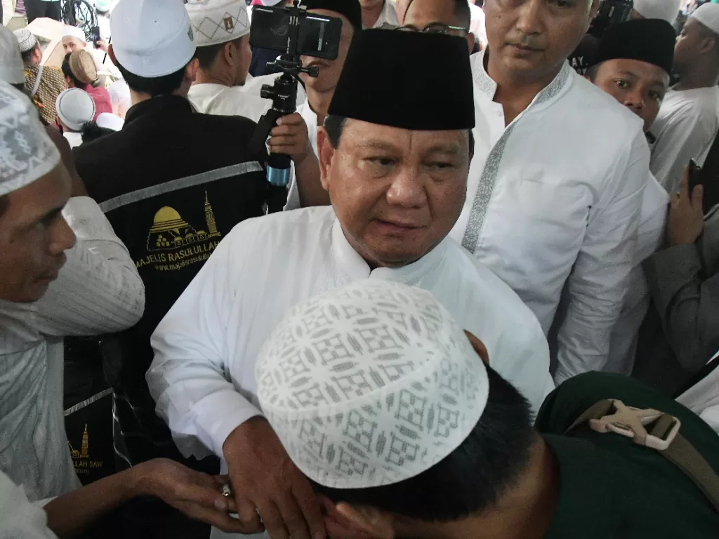 Ketum Partai Gerindra, Prabowo Subianto. (ANTARA FOTO/ Fakhri Hermansyah)