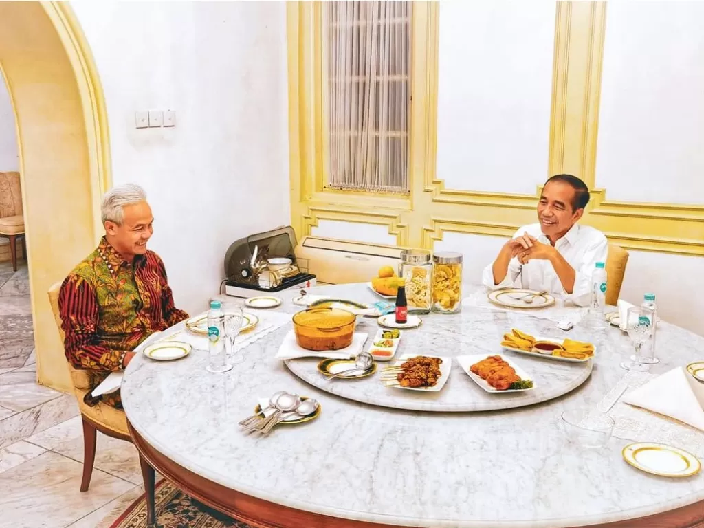 Bacapres PDIP, Ganjar Pranowo, dan Presiden Jokowi. (Instagram/@ ganjar_pranowo)