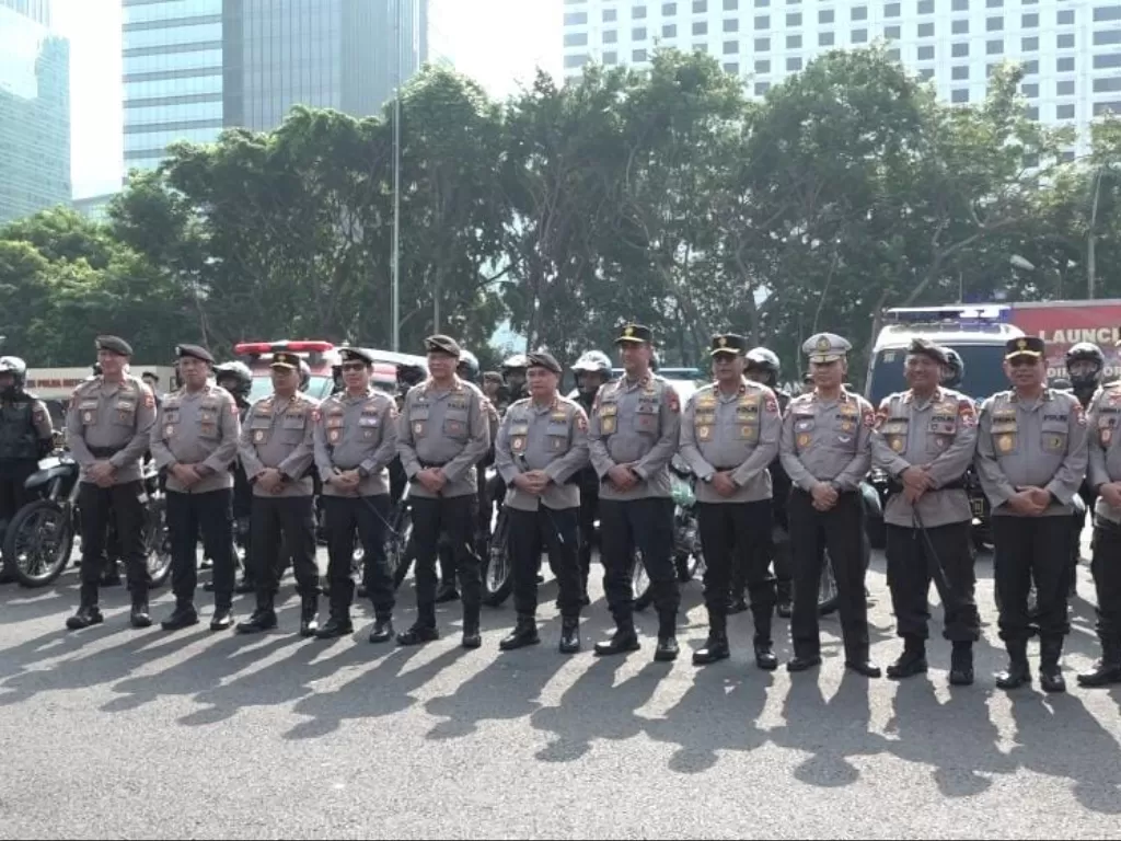 Launching Tim Patroli Perintis Presisi seluruh Indonesia di Mapolda Metro Jaya, Jakarta. (INDOZONE/Samsudhuha Wildanyah).
