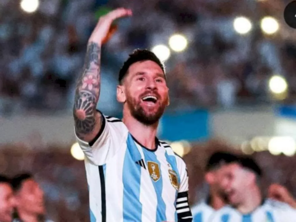 Kapten sekaligus bintang Timnas Argentina, Lionel Messi. (REUTERS)