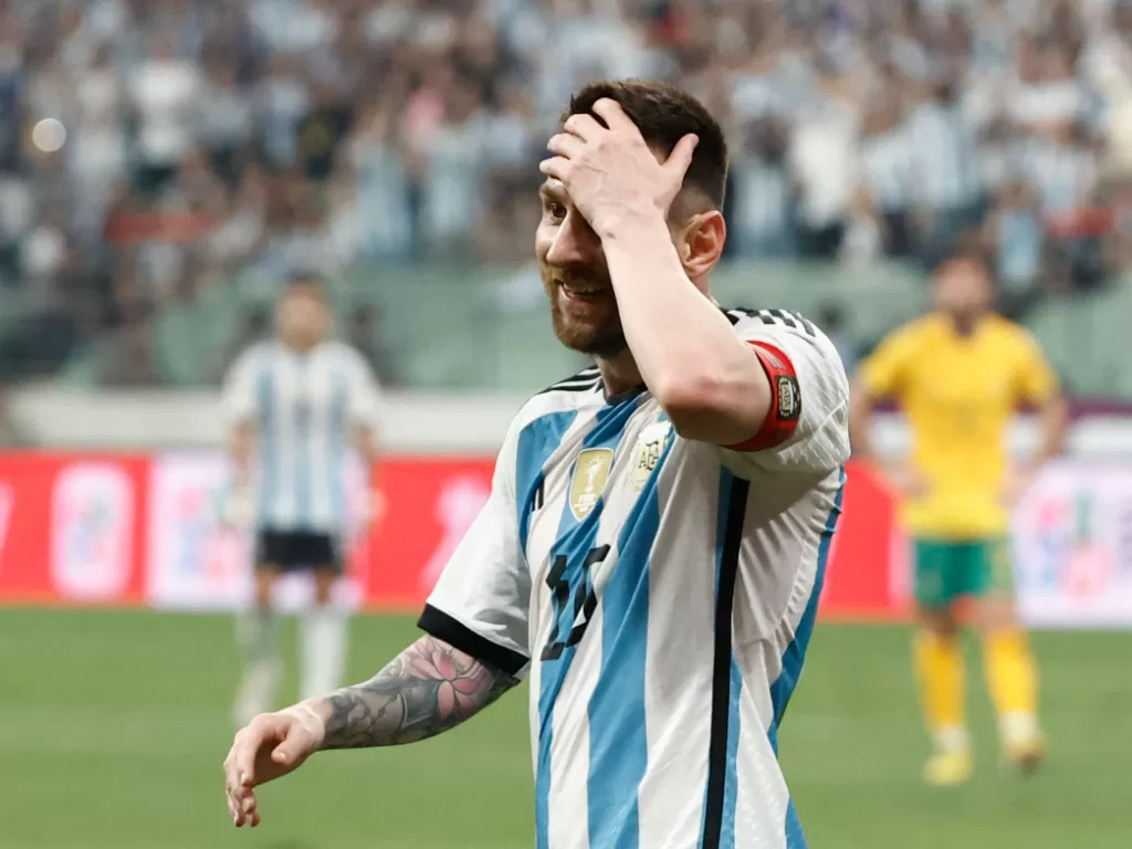 Kapten dan bintang Argentina, Lionel Messi. (REUTERS/Thomas Peter)