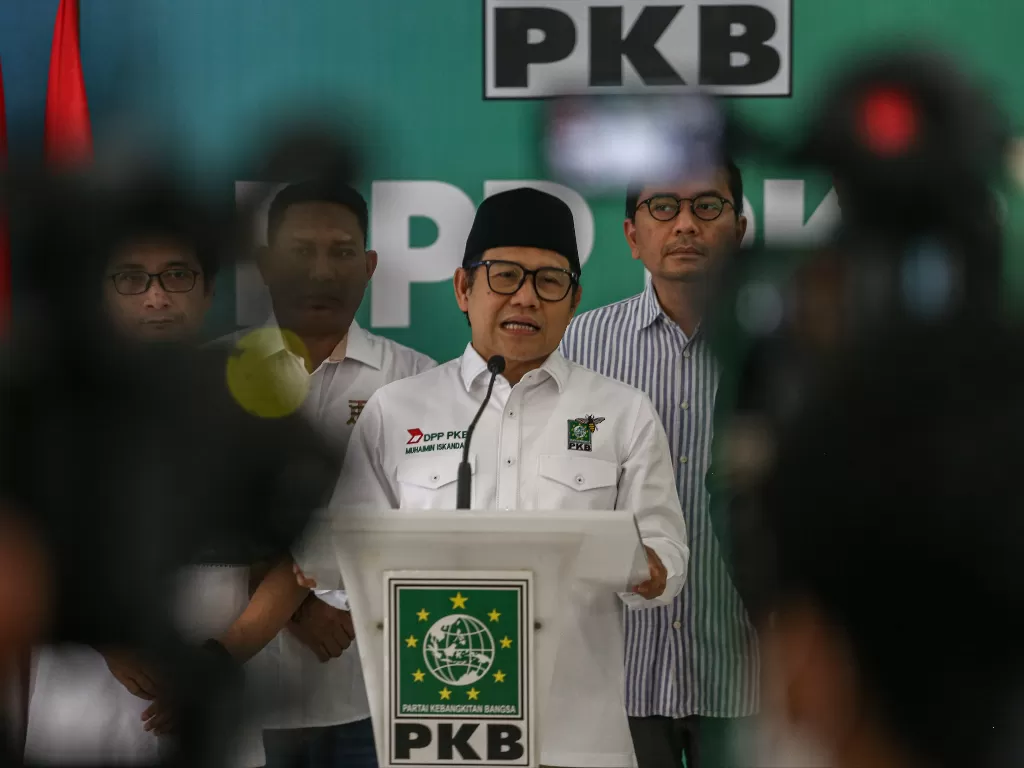 Ketua Umum PKB Muhaimin Iskandar mengusulkan kenaikan dana desa minimal menjadi Rp5 miliar untuk menghindari terjadinya korupsi. (ANTARA FOTO/Fauzan)