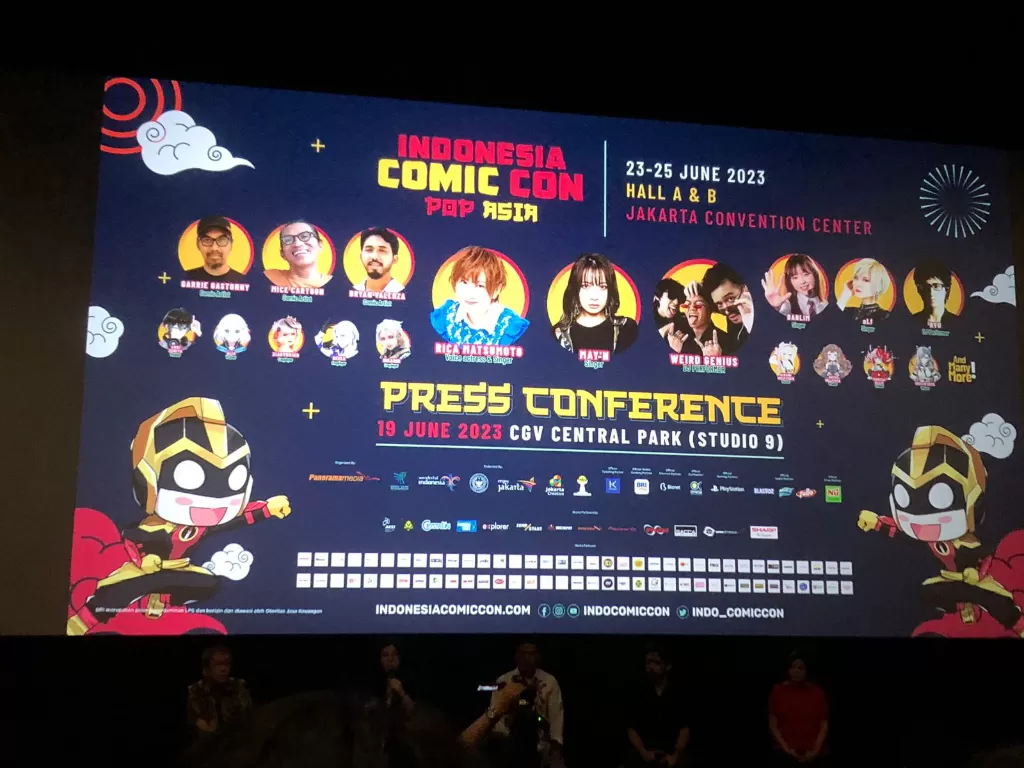 Konferensi pers Indonesia Comic Con Pop Asia di CGV Central Park, Jakarta Barat. (INDOZONE/Samsudhuha Wildansyah)