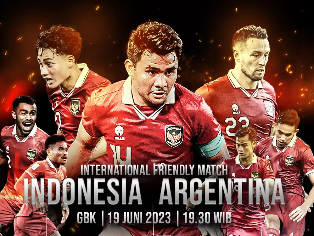 Pertandingan Timnas Indonesia versus Argentina akan dilangsungkan malam ini. (Instagram/pssi).