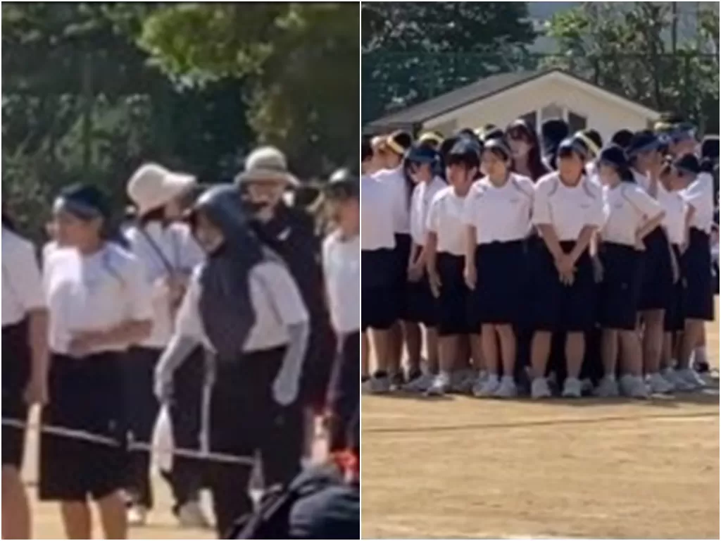 Pelajar di Jepang kompak tutupi temannya yang muslim saat pingsan (Instagram/tamu.lj)