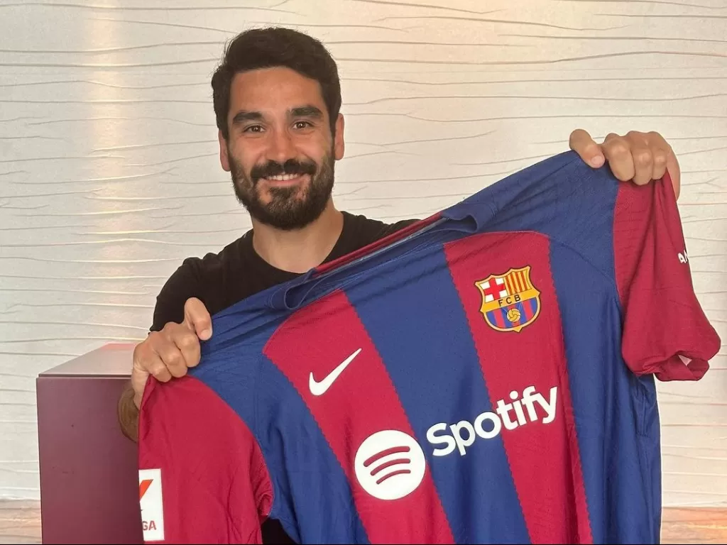 Barcelona resmi mendapatkan Ilkay Gundogan di bursa transfer musim panas 2023. (Twitter/@FCBarcelona)
