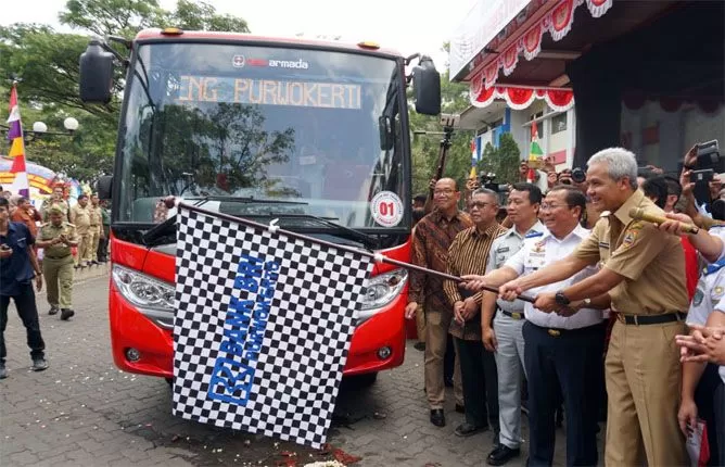 BRT Trans Jateng Purwokerto-Purbalingga Diresmikan - Jawa Pos