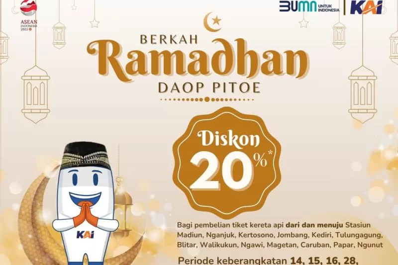 KAI Madiun Beri Diskon 20 Persen Tiket Kereta Api Jelang Ramadan - Jawa Pos