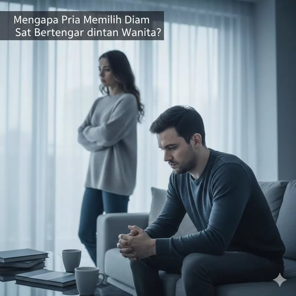 Mengapa Pria Memilih Diam Saat Bertengkar dengan Wanita? Ini Alasannya. (KlikSoloNews/dok AI)