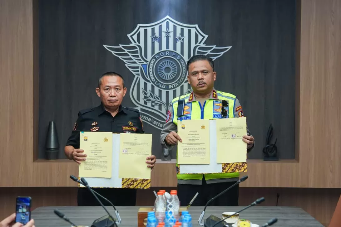 Korlantas Polri dan Senkom Mitra Polri Perkuat Sinergi Keselamatan Lalu Lintas Nasional. (KlikSoloNews/dok)