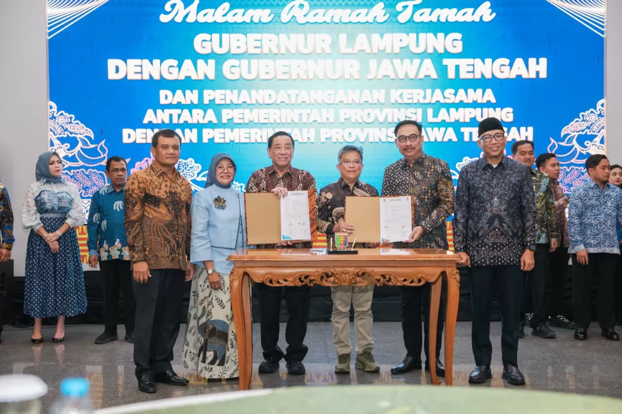 Pemprov Jateng–Lampung Sepakati 11 Kerja Sama Strategis, Nilai Transaksi Tembus Rp832,3 Miliar per Tahun. (KlikSoloNews/dok)