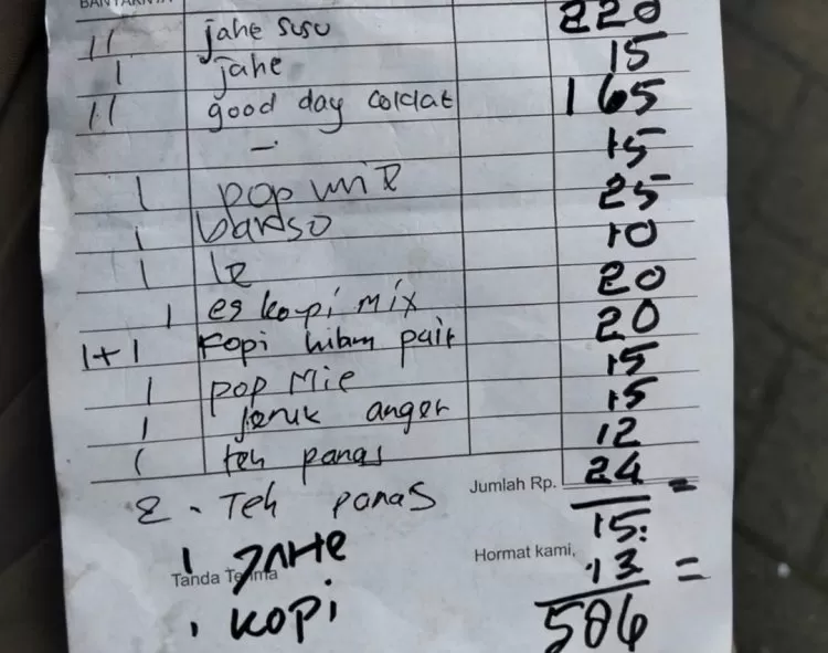 Viral Nota Rp506 Ribu di Telaga Sarangan, Harga Makanan dan Minuman Dinilai Tak Masuk Akal. (KlikSolonews/dok)