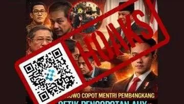 CEK FAKTA: Presiden Prabowo Copot AHY dari Kursi Menko IPK. (KlikSoloNews/dok Komdigi)