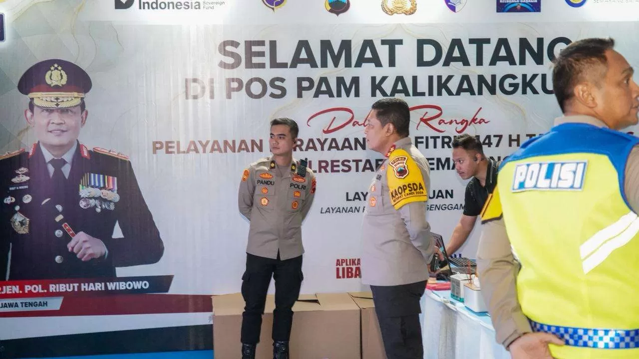Kapolda Jateng Tinjau Posko Terpadu Kalikangkung, Tekankan Pelayanan Maksimal bagi Pemudik (Kliksolonews/dok)