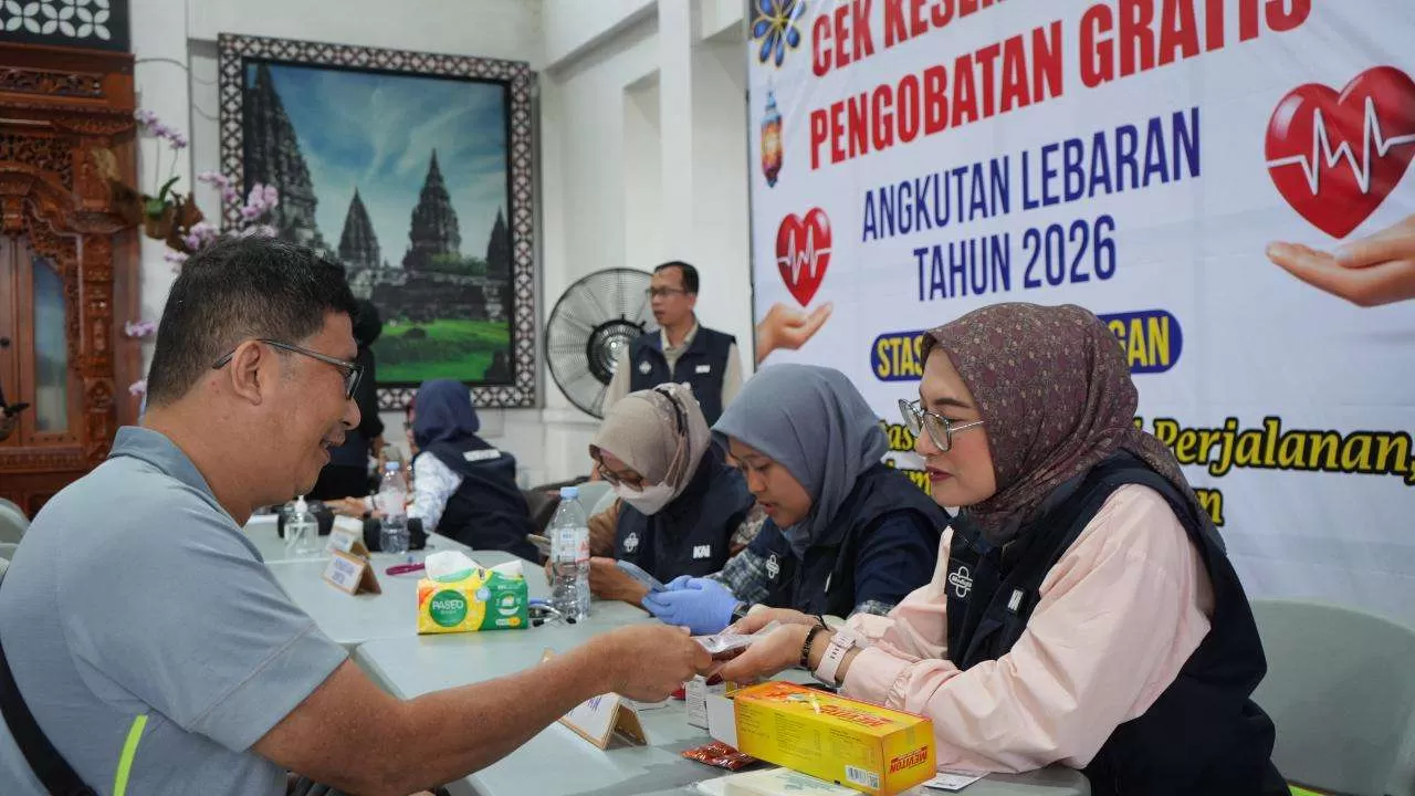 KAI Daop 6 Gelar Cek Kesehatan Gratis di Stasiun Lempuyangan, Dukung Arus Balik Lebaran 2026. (KlikSoloNews/dok)