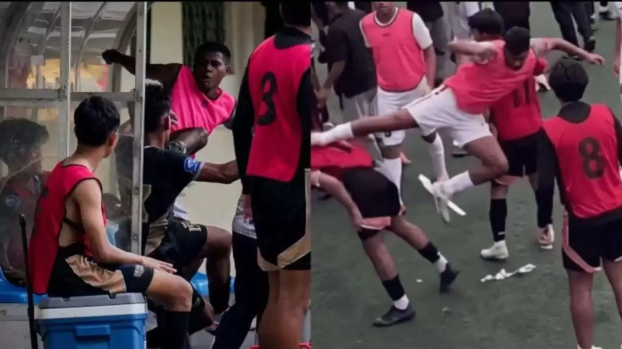 Penerus Hisyam Tolle? Fadly Alberto Minta Maaf Usai Aksi Tendangan Kungfu Pemain Dewa United U-20, Terancam Sanksi Berat. (KlikSoloNews/dok)