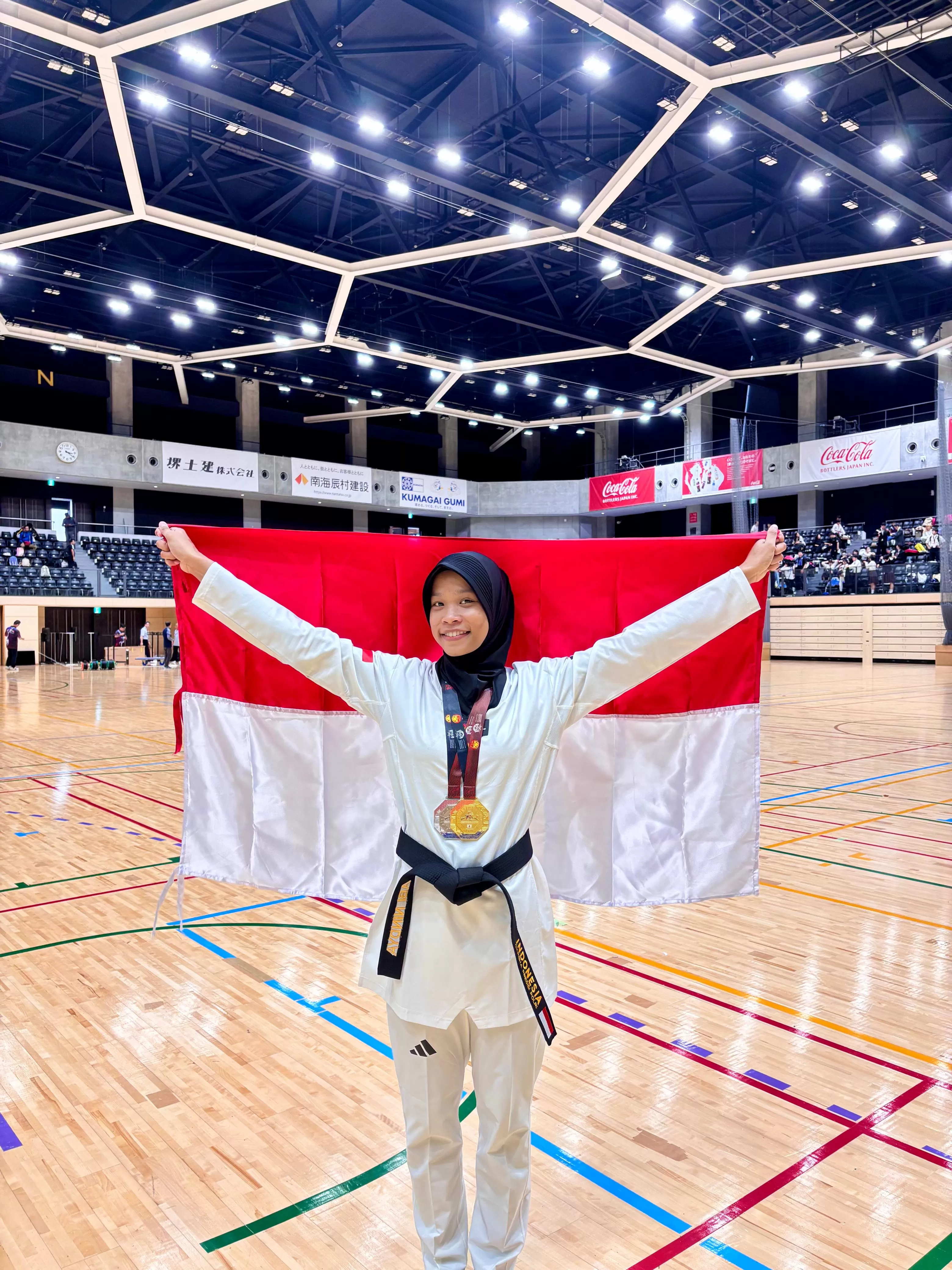 Atlet Polresta Surakarta Bripda Abi Raih Juara di Kejuaraan Internasional Taekwondo WATA 2026 di Jepang. (KlikSoloNews/dok)