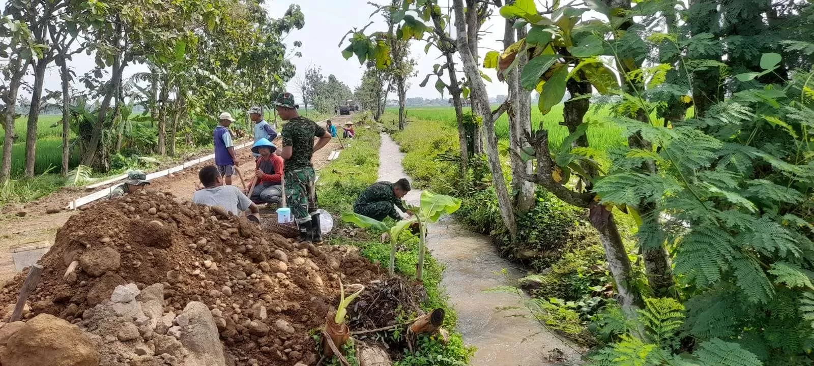 Sumber Air Dekat Lokasi Percepat Betonisasi TMMD Reguler ke-128 di Desa Puro Sragen. (KlikSoloNews/dok)
