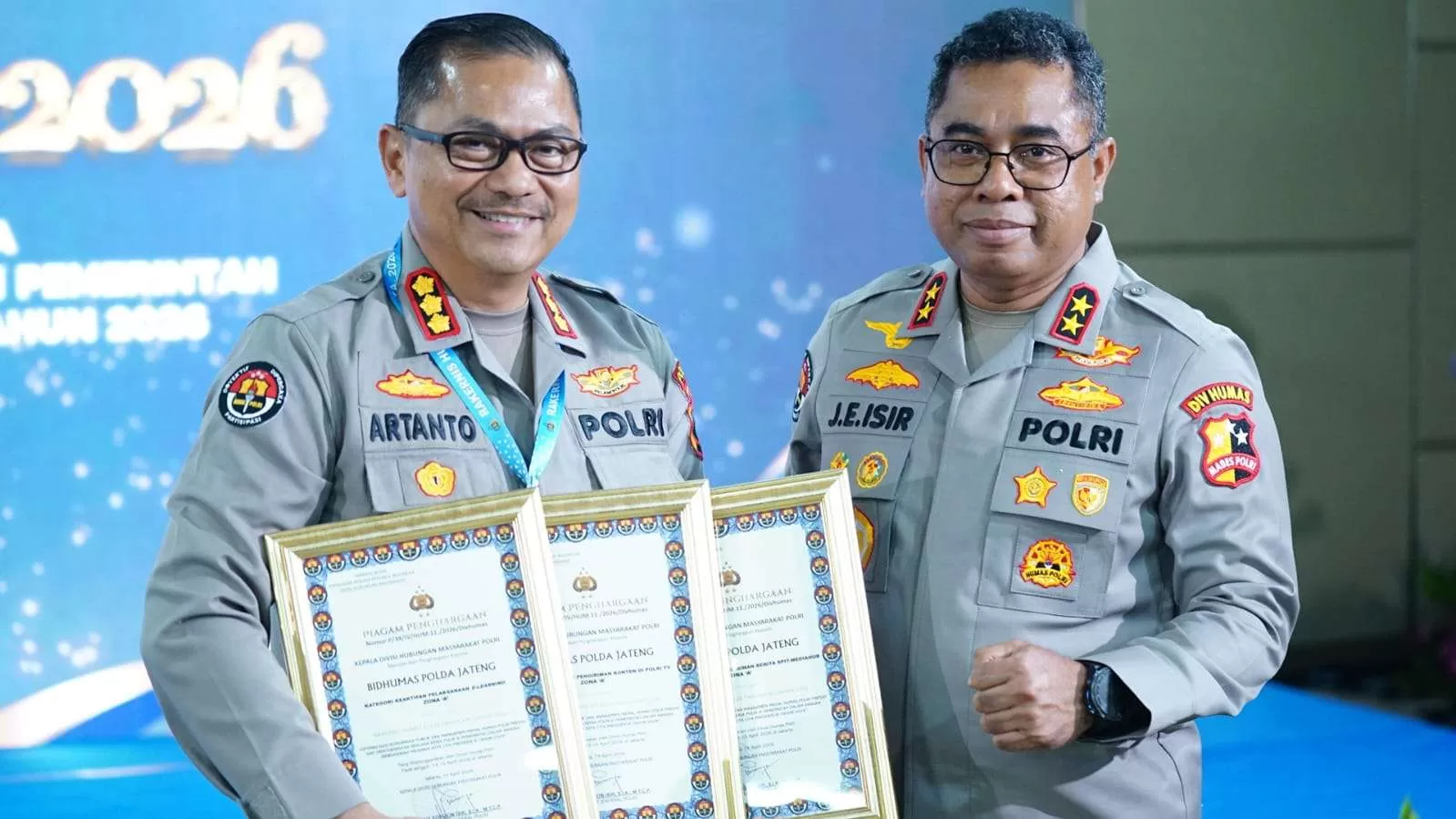 Polda Jateng Raih Tiga Penghargaan Nasional, Bukti Aktif dan Adaptif di Era Digital. (KlikSoloNews/dok Polda Jateng)