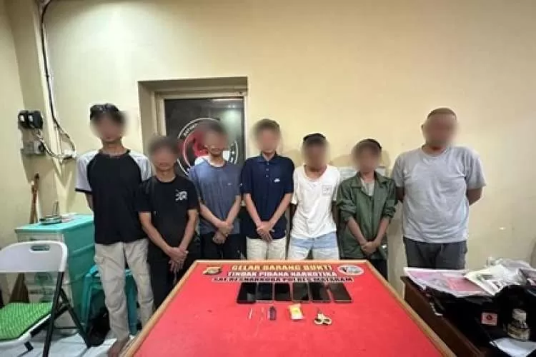 Polisi Amankan 9 Pelaku Narkoba di Mataram, Ada Honorer hingga Relawan MBG. (KlikSoloNews/dok)