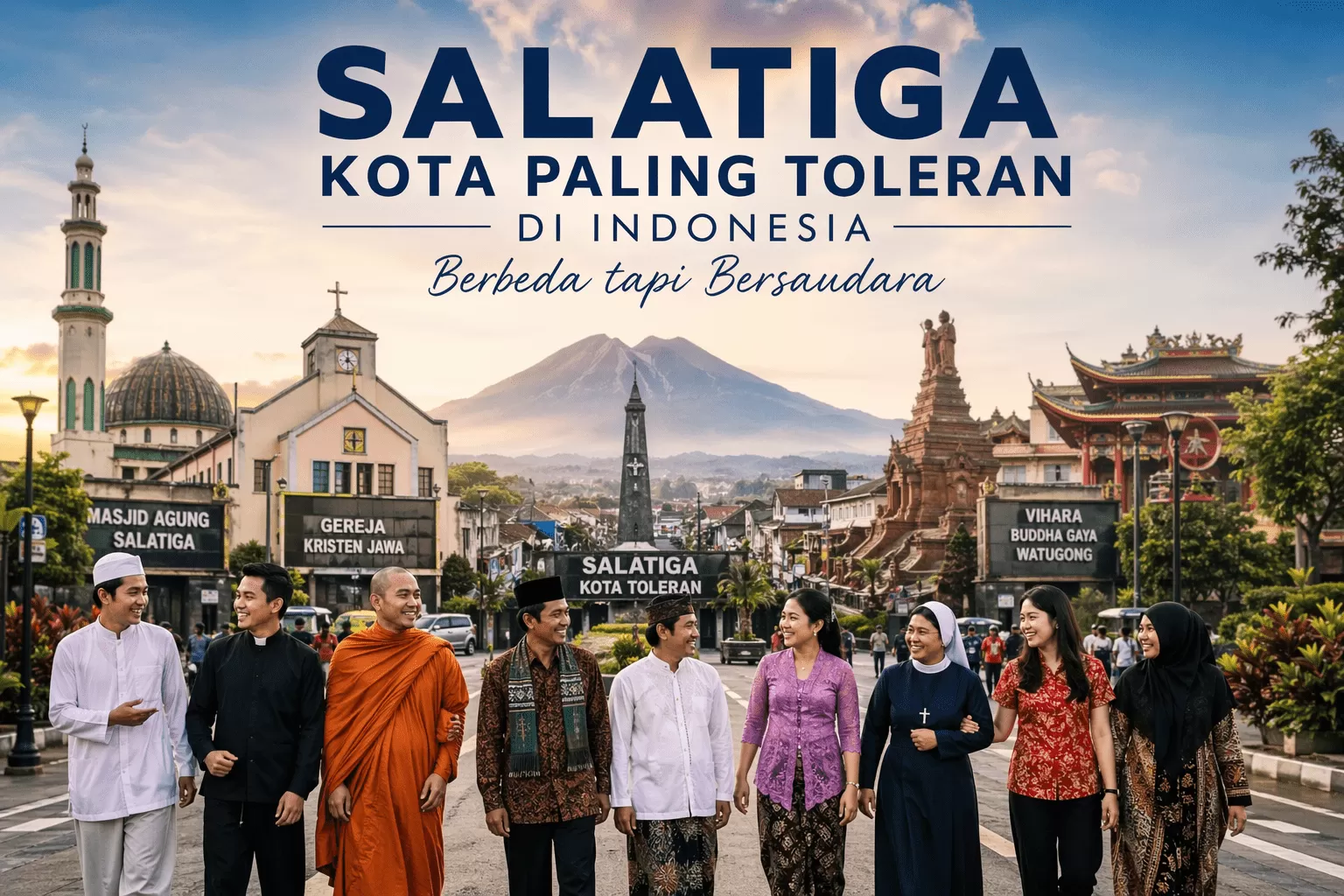 Salatiga Kota Paling Toleran di Indonesia: Jadi Role Model Toleransi Nasional, Kota Solo Bisa Mencontoh. (KlikSoloNews/dok ai)