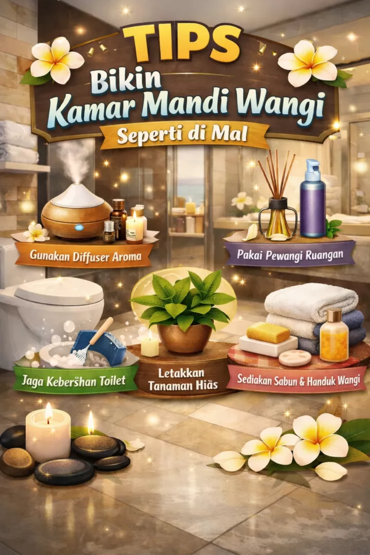 TIPS Bikin Kamar Mandi Wangi seperti di Mal, Ternyata Bukan Sekadar Pewangi. (KlikSoloNews/dok AI)