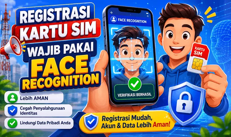 Mulai 1 Juli 2026, Registrasi Kartu SIM Wajib Pakai Face Recognition. (KlikSoloNews/dok AI)