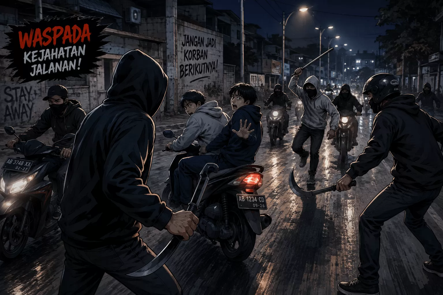 Marak Klitih, Pemkot Yogyakarta Gencarkan Razia Anak di Atas Pukul 22.00 WIB, (KlikSoloNews/dok AI)