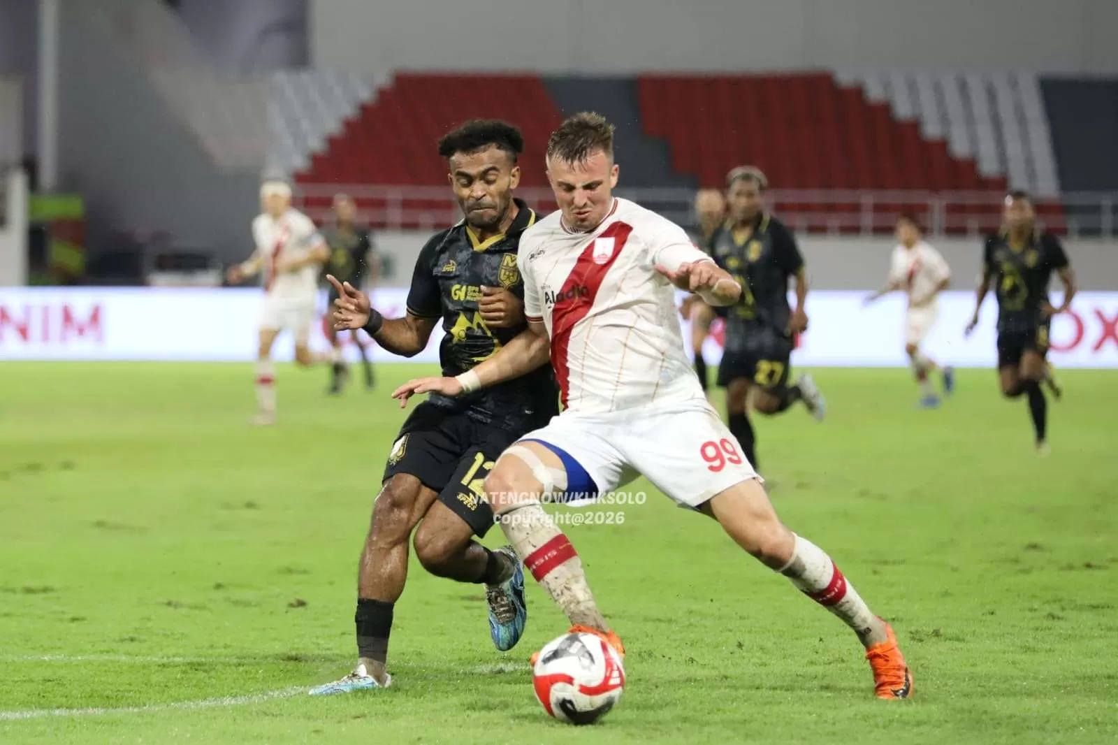 Petaka di Babak Pertama! Persis Dihajar Hattrick David da Silva Meski Unggul Lebih Dulu (Kliksolonews/Benediktus Candra)