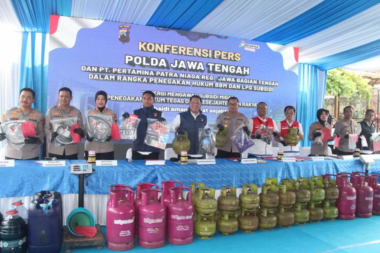 Polda Jateng Bongkar 53 Kasus Penyalahgunaan BBM dan Elpiji Subsidi, 60 Tersangka Diamankan. (KlikSoloNews/dok)