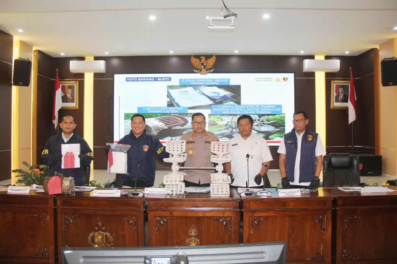 Tambak Udang Berdiri di Kawasan Sawah Produktif di Batang, Ditreskrimsus Polda Jateng Tetapkan Satu Tersangka. (kliksolonews/dok Polda Jateng)