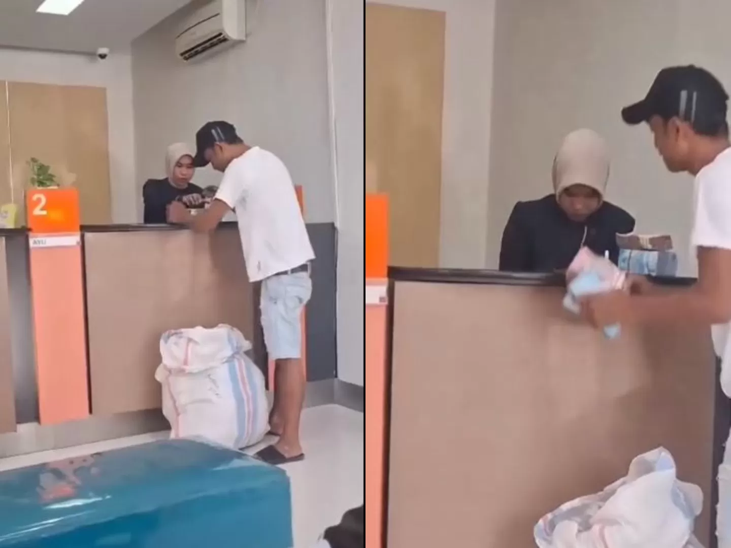 Viral Pria Setor Uang Satu Karung ke Bank, Bikin Nasabah dan Satpam Melongo, Netizen: Definisi Sultan Sebenarnya. (kliksolonews/dok)
