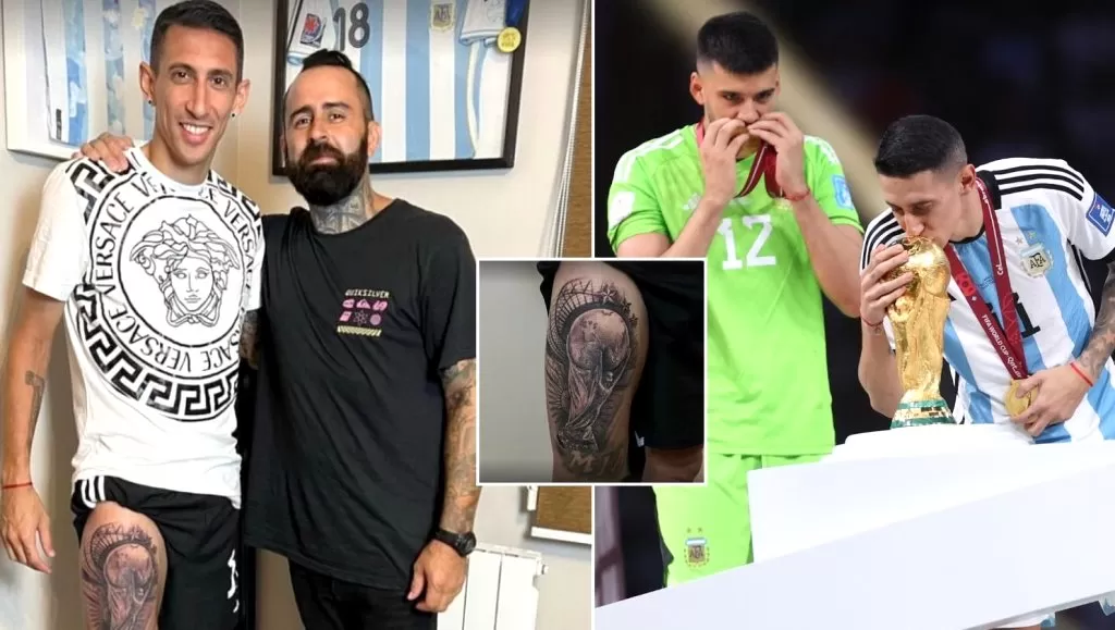 Angel Di Maria bikin tato baru Piala Dunia dan pertimbangkan kembali pensiunnya dari timnas Argentina. (Foto: flipboard)