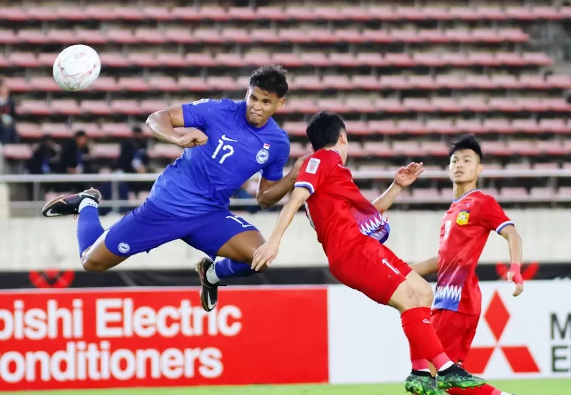 Singapura menang dramatis di markas Laos pada penyisihan Grup B Piala AFF 2022. (Foto: FAS)