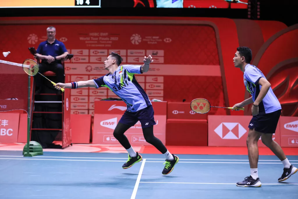 Fajar/Rian terhenti di semifinal BWF World Tour Finals 2022. (Foto: PBSI)