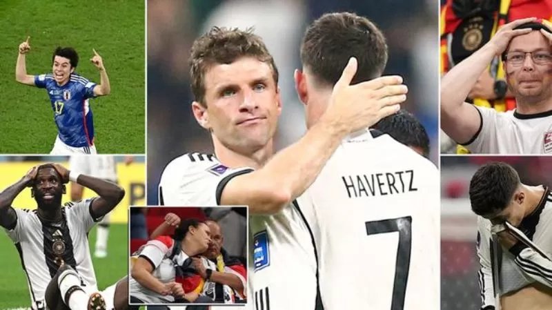 Jepang dan Spanyol lolos ke babak 16 besar Piala Dunia 2022 dengan mengorbankan Jerman di Grup E. (Foto: the mirror)