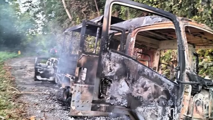 Video detik-detik KKB serang dan bakar mobil polisi di Papua, seorang tewas (Dok Istimewa)