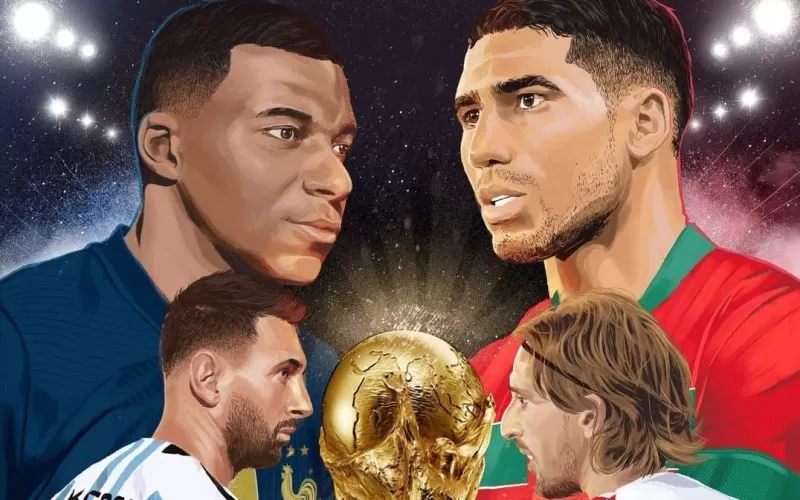 Semifinal Piala Dunia 2022 mempertemukan Argentina Vs Kroasia dan Prancis Vs Maroko. (Foto: victorynews)