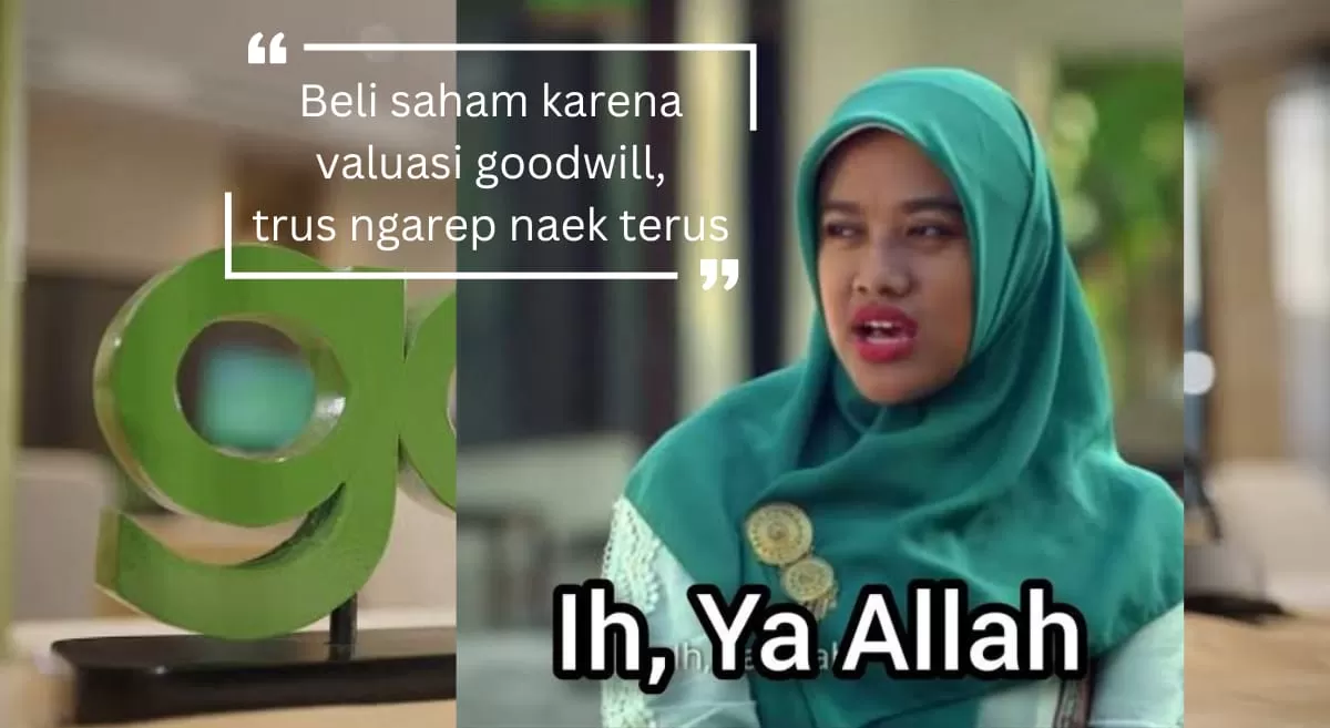 Ilustrasi meme saham GOTO
