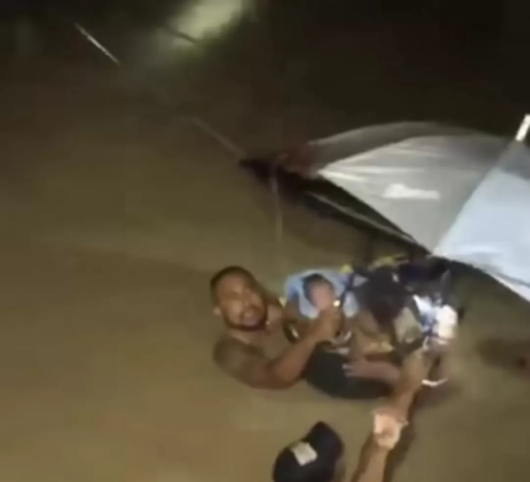 Banjir bandang di Sumedang (tangkapan layar)