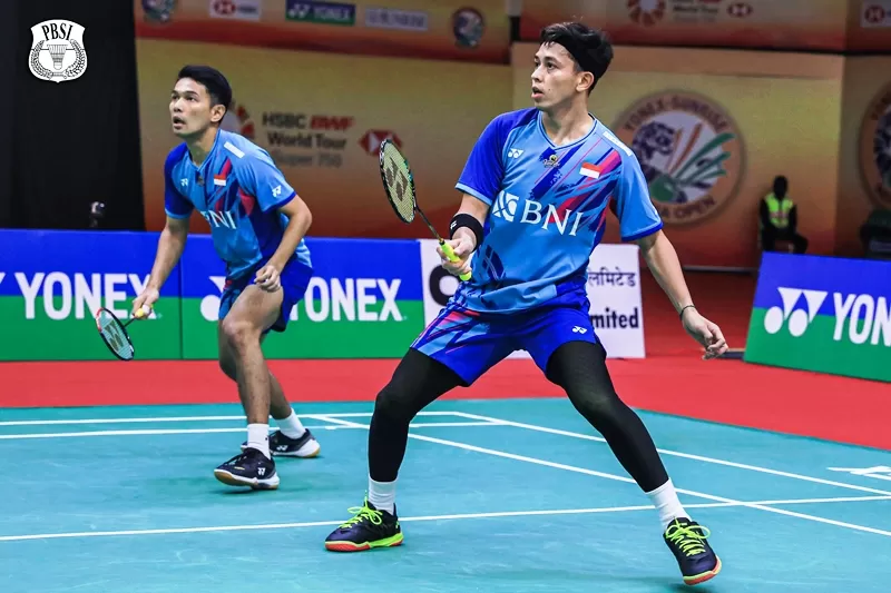 Jadwal semifinal India Open 2023 salah satunya menampilkan perjuangan Fajar Alfian dan Muhammad Rian Ardianto. (Foto: PBSI)