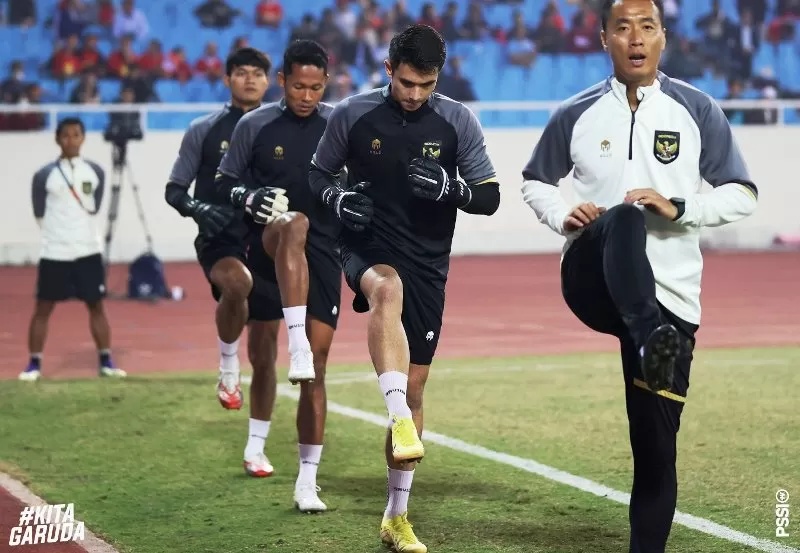 Hasil babak pertama Vietnam Vs Indonesia pada leg kedua semifinal Piala AFF 2022. (Foto: PSSI)