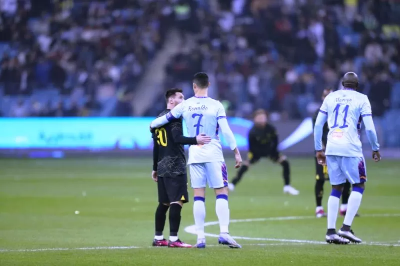 Inikah Duel Terakhir Messi Vs Ronaldo dan 4 momen penting duel Riyadh XI Vs PSG. (Foto: AS)