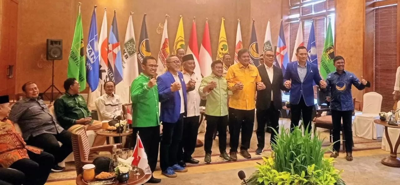 Sejumlah ketua umum partai politik melakukan pertemuan untuk membahas penolakan wacana sistem proporsional tertutup.