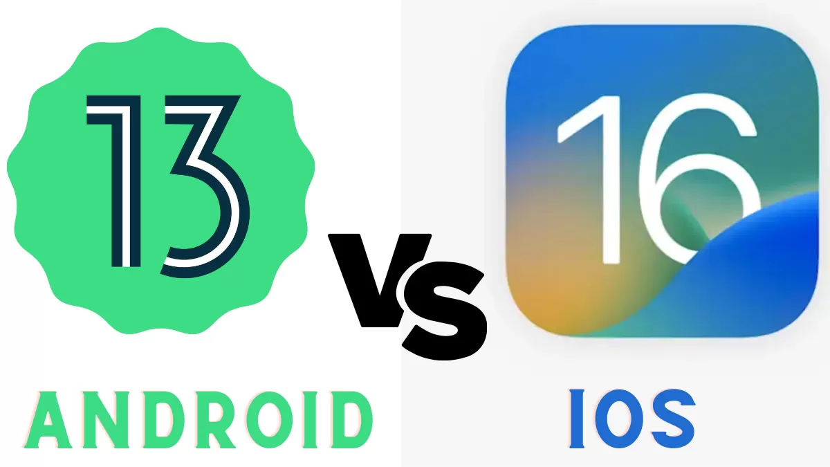 Android 13 vs iOS 16 dalam perbandingan fitur. Foto: Canva